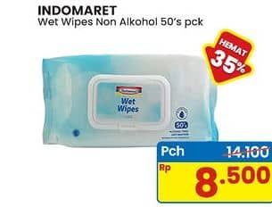 Promo Harga Indomaret Wet Tissue Non Alkohol 50 sheet - Indomaret