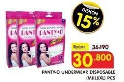 Promo Harga PANTY-O Ladies Disposable Panties M, L, XL  - Superindo