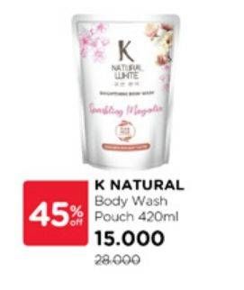 Promo Harga K Natural White Body Wash 400 ml - Watsons