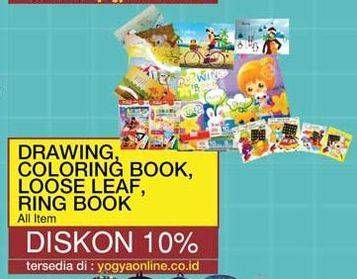 Promo Harga Drawing Book, Coloring Book, Loose Leaf, Ring Book  - Yogya