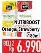 Promo Harga MINUTE MAID Nutriboost Orange, Strawberry per 2 pcs 180 ml - Hypermart