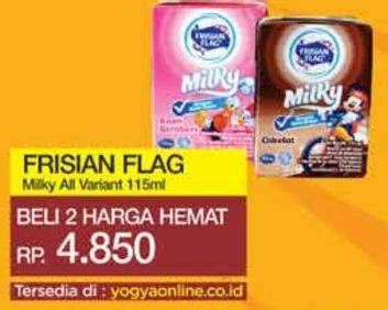 Promo Harga FRISIAN FLAG Susu UHT Milky Zuzhu Zazha All Variants 115 ml - Yogya