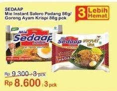 Promo Harga Sedaap Mie Goreng Salero Padang, Ayam Krispi 86 gr - Indomaret