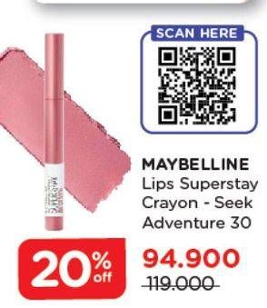 Promo Harga MAYBELLINE Superstay Ink Crayon Seek Adventure 30  - Watsons