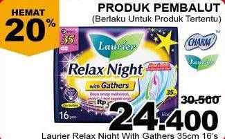 Promo Harga Laurier Relax Night Gathers 35cm 16 pcs - Giant