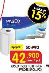 Promo Harga PASEO Toilet Tissue Non Emboss 8 roll - Superindo