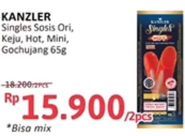 Promo Harga Kanzler Sosis Single Original, Keju, Hot, Mini, Gochujang 60 gr - Alfamidi