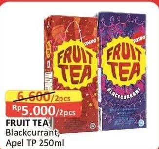 Promo Harga Sosro Fruit Tea Blackcurrant, Apple 200 ml - Alfamart