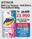 Promo Harga Attack Sensor Matic Detergent Liquid 800 ml - Alfamart