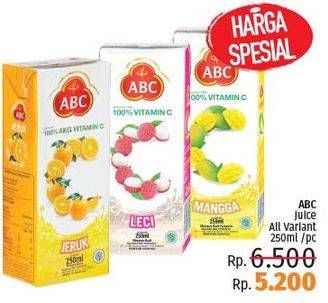 Promo Harga ABC Juice All Variants 250 ml - LotteMart