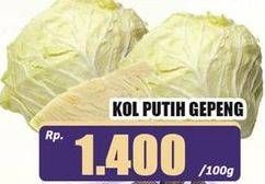 Promo Harga Kol Putih Gepeng per 100 gr - Hari Hari