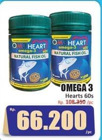 Promo Harga Om3heart Fish Oil Omega 3 60 pcs - Hari Hari