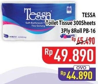Promo Harga Tessa Toilet Tissue PB-16 8 roll - Hypermart