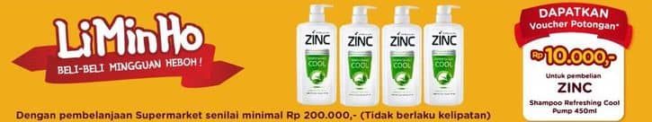 Promo Harga Zinc Shampoo Refreshing Cool 450 ml - Yogya