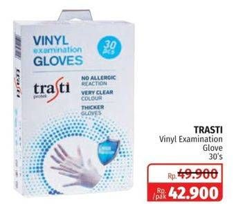 Promo Harga TRASTI Vinyl Gloves 30 pcs - Lotte Grosir