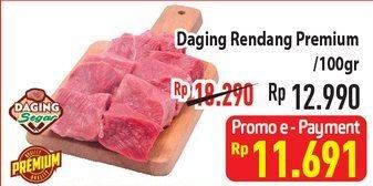 Promo Harga Daging Rendang Sapi Premium per 100 gr - Hypermart