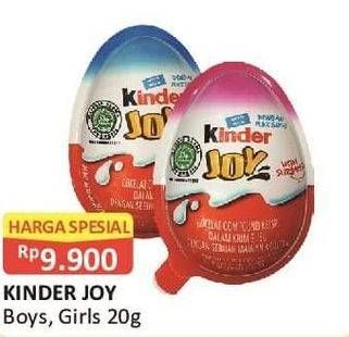 Promo Harga KINDER JOY Chocolate Crispy Boys, Girls 20 gr - Alfamart