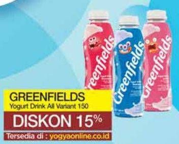 Promo Harga GREENFIELDS Yogurt Drink All Variants 150 ml - Yogya