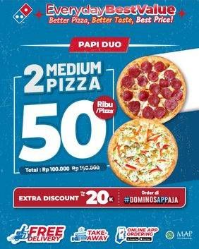 Promo Harga Dominos Medium Pizza  - Domino Pizza