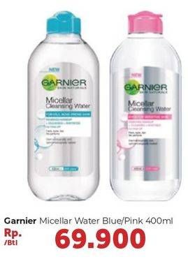 Promo Harga GARNIER Micellar Water Blue, Pink 400 ml - Carrefour