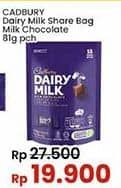 Promo Harga Cadbury Dairy Milk Share Bag 81 gr - Indomaret