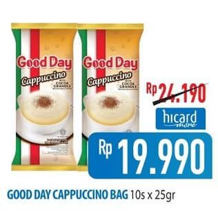 Promo Harga Good Day Cappuccino per 10 sachet 25 gr - Hypermart