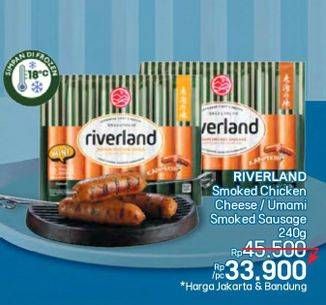 Promo Harga Riverland Sausage Smoked Cheddar, Umami Smoked 240 gr - LotteMart