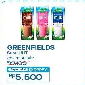Promo Harga Greenfields UHT All Variants 250 ml - Indomaret