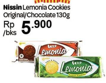 Promo Harga NISSIN Cookies Lemonia Original, Chocolate 130 gr - Carrefour
