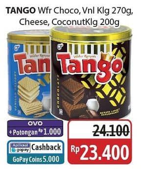 Promo Harga Tango Wafer Chocolate, Vanilla Milk, Cheese, Coconut 200 gr - Alfamidi