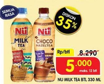 Promo Harga NU Milk Tea All Variants 330 ml - Superindo