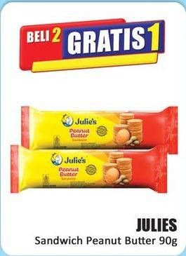 Promo Harga Julies Sandwich Peanut Butter 90 gr - Hari Hari