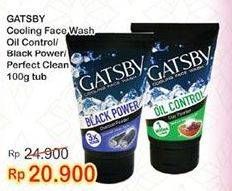 Promo Harga GATSBY Cooling Face Wash Oil Control, Black Power, Perfect Clean 100 gr - Indomaret