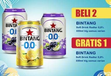 Promo Harga BINTANG Zero All Variants 330 ml - Indomaret