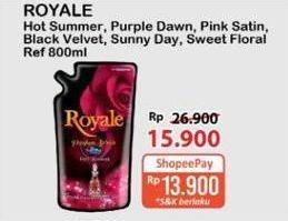 Promo Harga So Klin Royale Parfum Collection Hot Summer, Purple Dawn, Pink Satin, Black Velvet, Sunny Day, Sweet Floral 800 ml - Alfamart