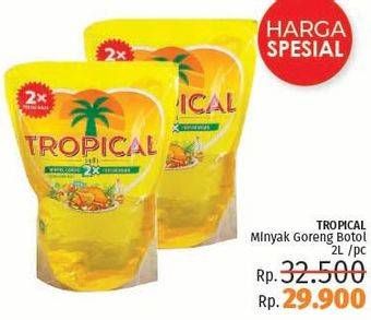 Promo Harga TROPICAL Minyak Goreng 2000 ml - LotteMart