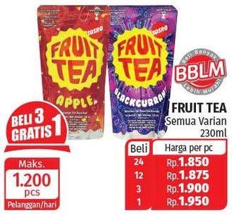 Promo Harga Sosro Fruit Tea All Variants 230 ml - Lotte Grosir