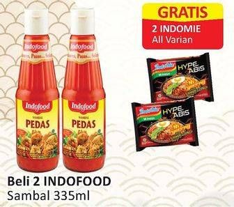 Promo Harga INDOFOOD Sambal per 2 botol 335 ml - Alfamart
