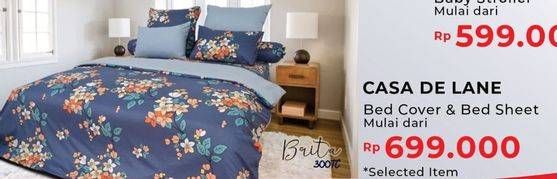 Promo Harga Casa De Lane Bed Sheet & Bed Cover 1 pcs - Carrefour