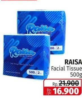 Promo Harga RAISA Facial Tissue 500 gr - Lotte Grosir