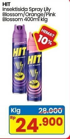Promo Harga HIT Aerosol Lilly Blossom, Orange, Pink Blossom 450 ml - Indomaret