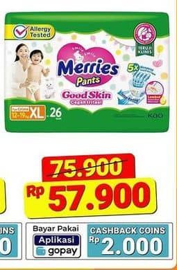 Promo Harga Merries Pants Good Skin XL26 26 pcs - Alfamart