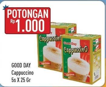 Promo Harga Good Day Cappuccino per 5 sachet 25 gr - Hypermart