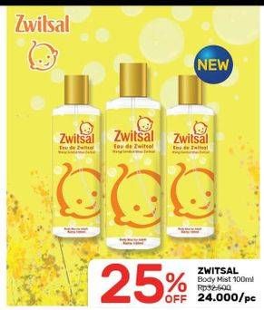 Promo Harga ZWITSAL Body Mist For Adult 100 ml - Guardian