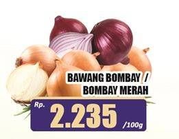 Promo Harga Bawang Bombay Merah per 100 gr - Hari Hari