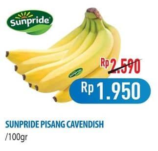 Promo Harga Sunpride Pisang Cavendish per 100 gr - Hypermart