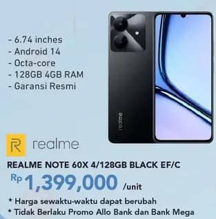 Promo Harga Realme Note 60  - Carrefour