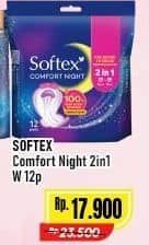 Promo Harga Softex Comfort Night 2 In 1 12 pcs - Alfamart