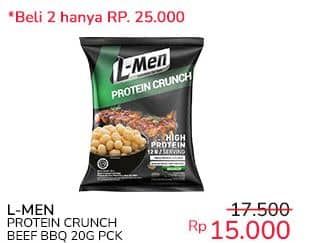 Promo Harga L-men Protein Crunch BBQ Beef 20 gr - Indomaret