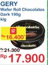 Promo Harga CHOCOLATOS Wafer Roll Cokelat Dark 190 gr - Indomaret